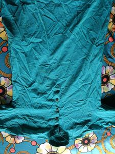 Teal Button-Down Top