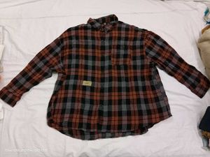 Formal Loose  Shirt With Check Design