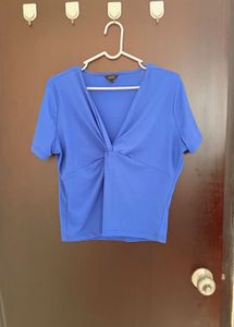 Blue Twist Front Top