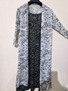 Printed Kurti with Shrug