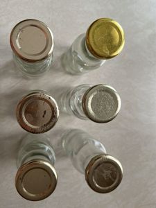 Set Of 6 Glass Bottles
