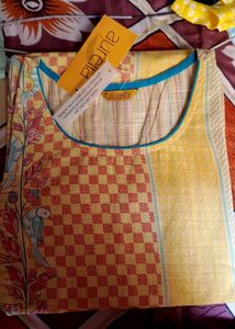 Pastel Yellow Printed Kurta by Aurelia