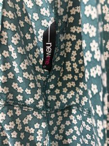 Floral Green Mini Dress