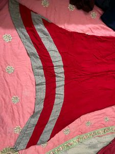 Red &amp; Greylong kurti