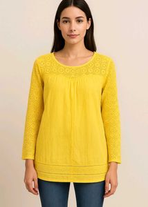 Yellow Lace Top