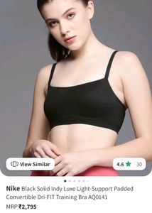 Nike Lightly Padded Dri Fit Training Bra In M Size