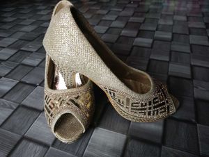 Sparkly Gold Heels