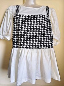 🎁Buy 2 Get 1 Free 🎁Houndstooth Puff Sleeve Dress