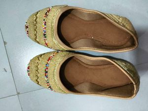 Kids stitched Beaded Jutti Flats