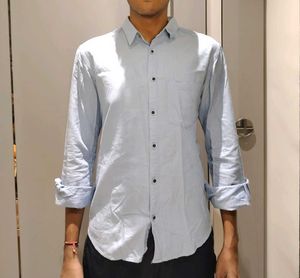 Casual Full Sleeve Blue Shirt