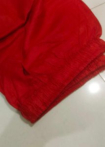 Red Embroidered Kurti Pant Set