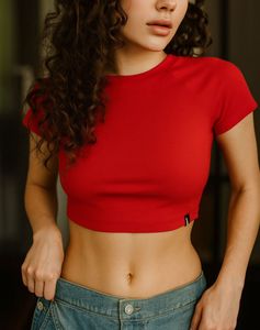 Bonkers Red Cropped T-Shirt
