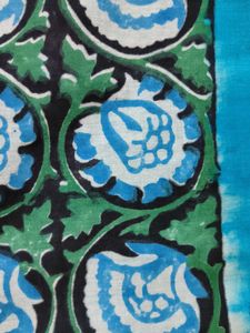 Sky blue Pure Cotton Saree, Office Wear