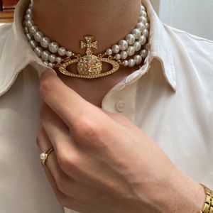 Vivienne Westwood Gold Crest Pearl Orb Choker