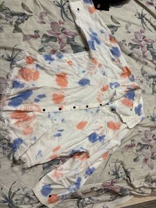 Tie-Dye Button-Up Shirt