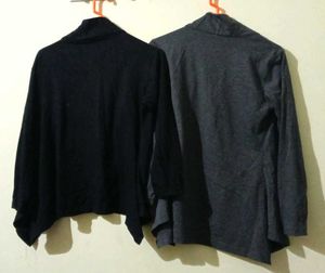 Pack of 2 Black &Grey shrug