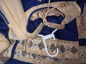Elegant Blue &amp; Gold Kurta Set