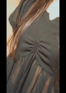 Elegant Sheer Sleeve Peplum Top