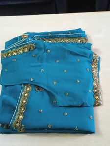 Elegant Teal Saree
