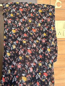 Floral Print Raw fabric