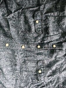 Paisley Print Denim Shirt