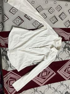 Crisp White Button-Down Shirt