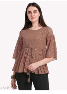 Chikoo Colour Peplum Top