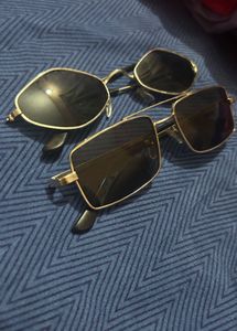Vintage Gold Frame Sunglasses - Two Pairs