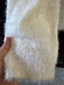 Cozy Off-White Fuzzy Sweater – Soft &amp; Stylish