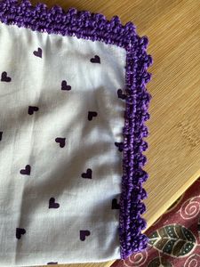 Handkerchief For Women Crochet Border