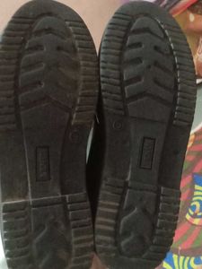 Black Leather School Shoes