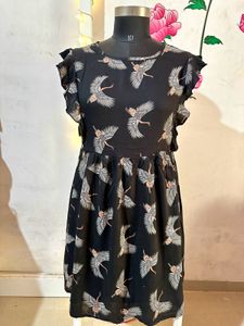 Cute Bird Print Summer Dress