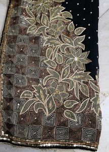 So Beautiful 😍 Black ⚫️ Saree ✨️