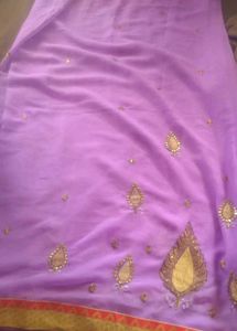 Elegant Lavender Saree