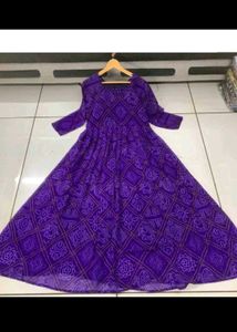 Purple Printed Kurta
