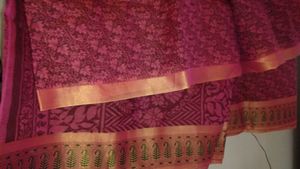 Maroon Floral Print Saree