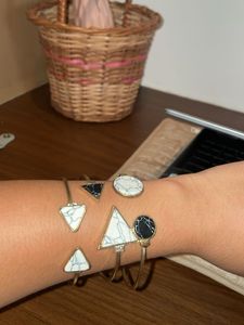 Geometric Stone Bangles