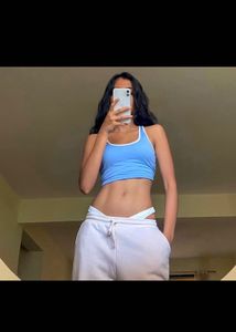 Blue Crop Top