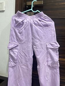 Lavender Cargo Trousers