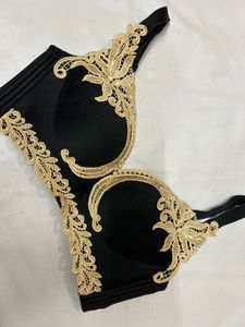 Elegant Black & Gold Push up Bra