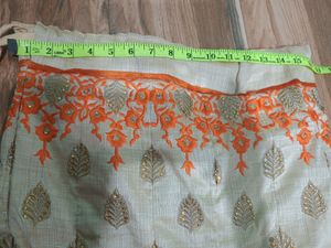 Beautiful Orange - Golden Lehanga Choli