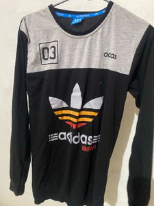 Adidas Black Sleeves Tshirt
