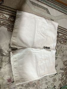 Denim White Shorts