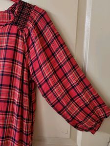 Coral Striped Top