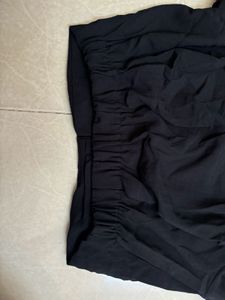 Black Crop Shirt Top