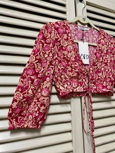Original Zara Floral Crop Top