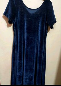 Sea🌊Blue Velvet Suit Salwar &amp; Dupatta For 42 Bust