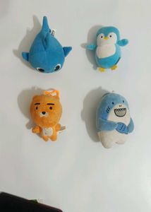 Cute Plush Keychain Set
