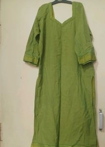 Green Linen Kurti
