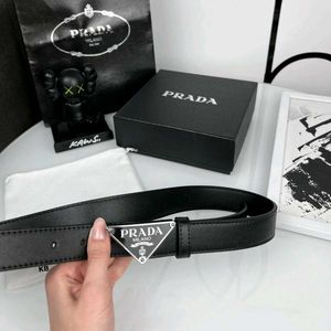 Prada Black Leather Belt